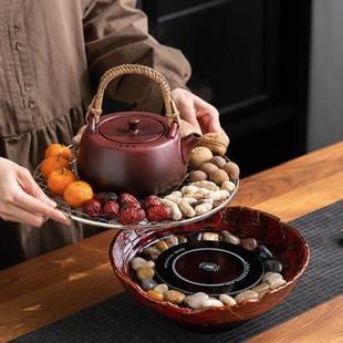 家用室内电陶炉煮茶器煮茶炉大容量陶瓷壶 围炉煮茶冬日烤火炉套装