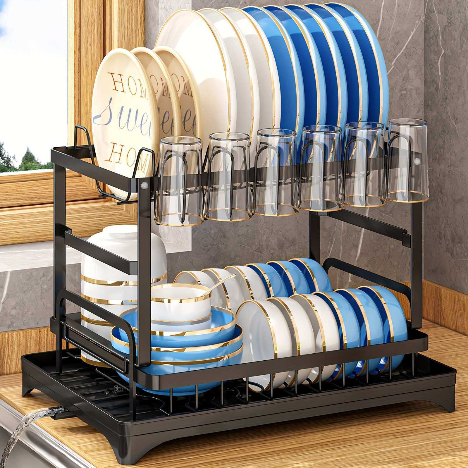 厨房收纳碗架筷子菜板置放架厨房用品多功能置物架锅碗瓢盆沥水架