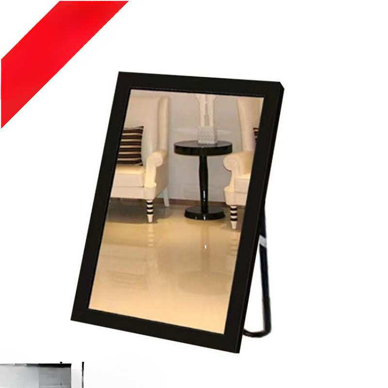 ?试鞋镜子照鞋店带镜鞋柜换鞋铝合金实木架置地简约欧式试衣镜定