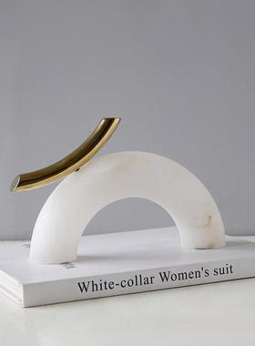 代简约天然FSB421石拱形何几云创意摆件样板间现酒店大厅书房玄关