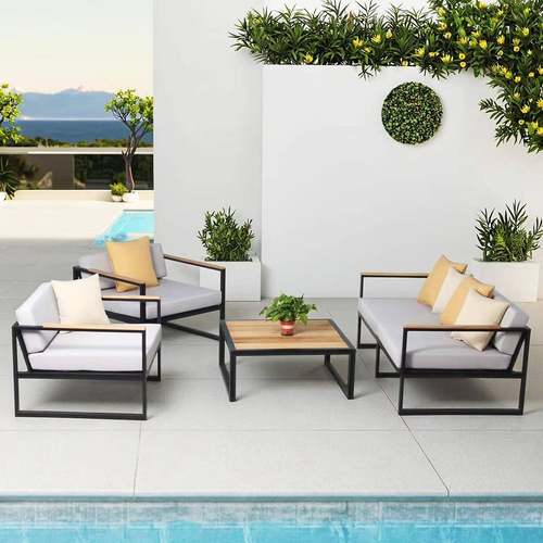 户外简约沙发件套外露CF2739-A管沙院别墅四酒店阳台露台庭沙发茶