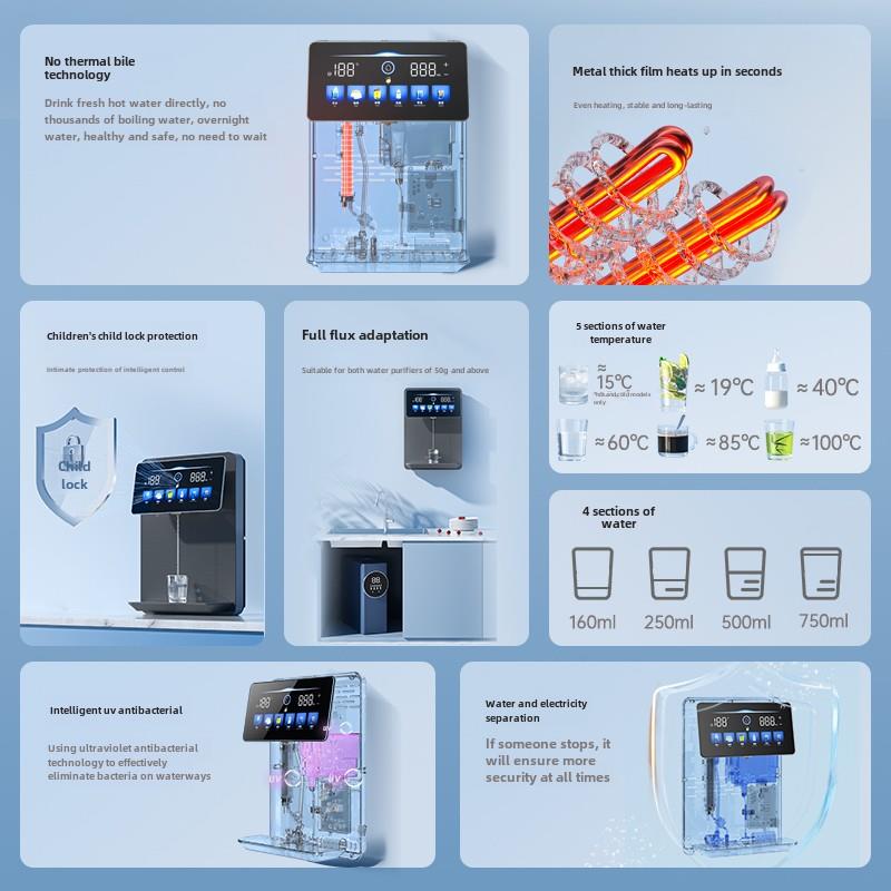 GOOTHO即热管线机净水器家用直饮机饮水机壁挂式一体机可连桶装水