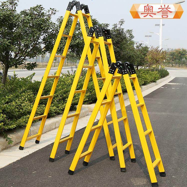奥誉加厚2米关节梯子直马两用梯工程梯攀爬扶梯钢管防滑人字梯具