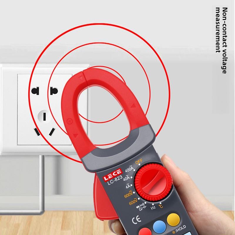 乐测LC823数字钳形万用表多功能小型便携式全自动钳形表