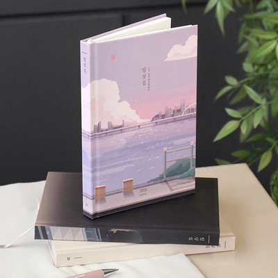 【3折特惠】2025年韩国ICONIC ILSANGJIP仿书籍装帧硬面抄插画印花封面A5变型周计划手帐日程管理笔记本学生