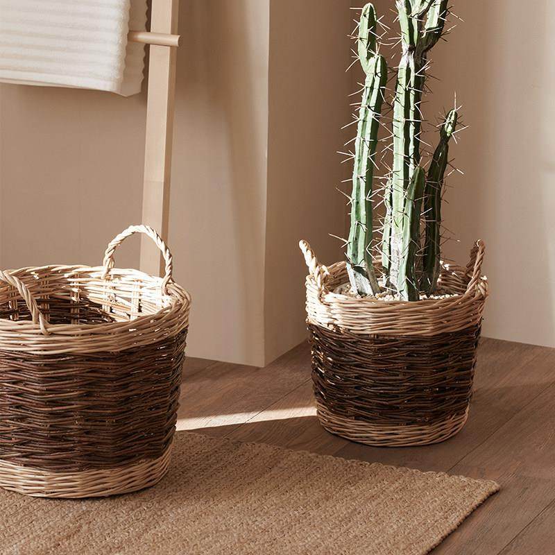 柳编花篮手工编织落地花盆藤编手提装饰植物篮子ins家居客厅摆件,家居饰品,花篮,淘宝优惠券,粉丝福利购,淘宝优惠卷