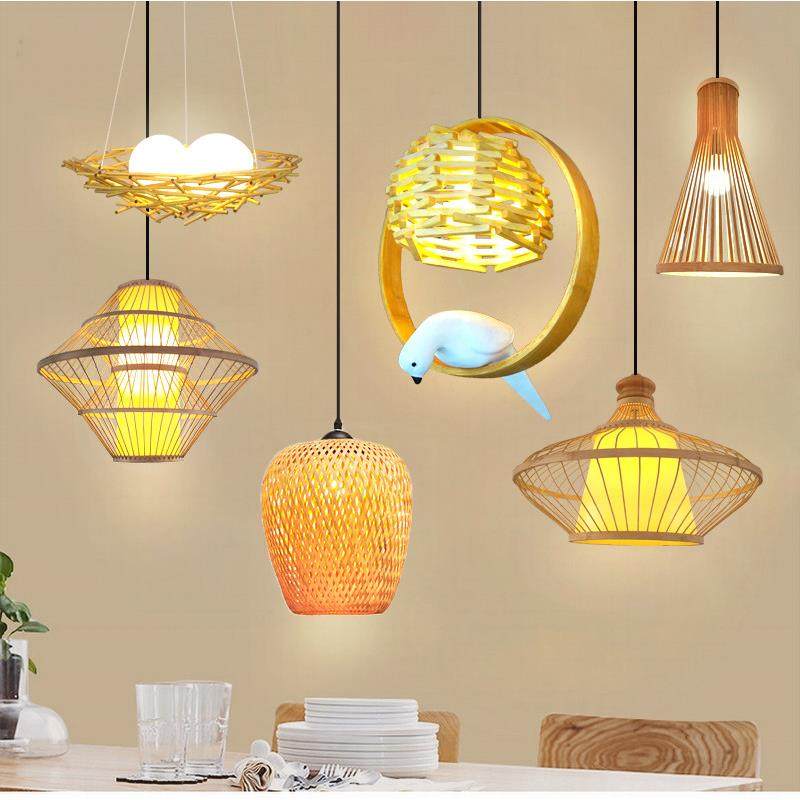 竹艺编织吊灯网咖灯走廊阳台鸟巢吊灯东南亚酒店茶楼餐厅农庄吊灯,家装灯饰光源,餐厅吊灯,淘宝优惠券,粉丝福利购,淘宝优惠卷