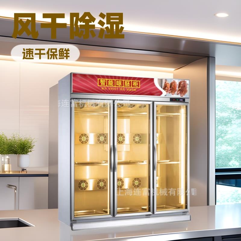 直销不锈钢风冷挂肉晾鸭柜 鸡鹅肉解冻保鲜风干箱 热风循环烘干柜