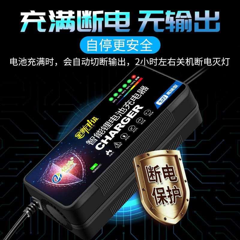 锂电池折叠电动自行车专用充电器48V锂电54.6V2A代步车非原厂新日