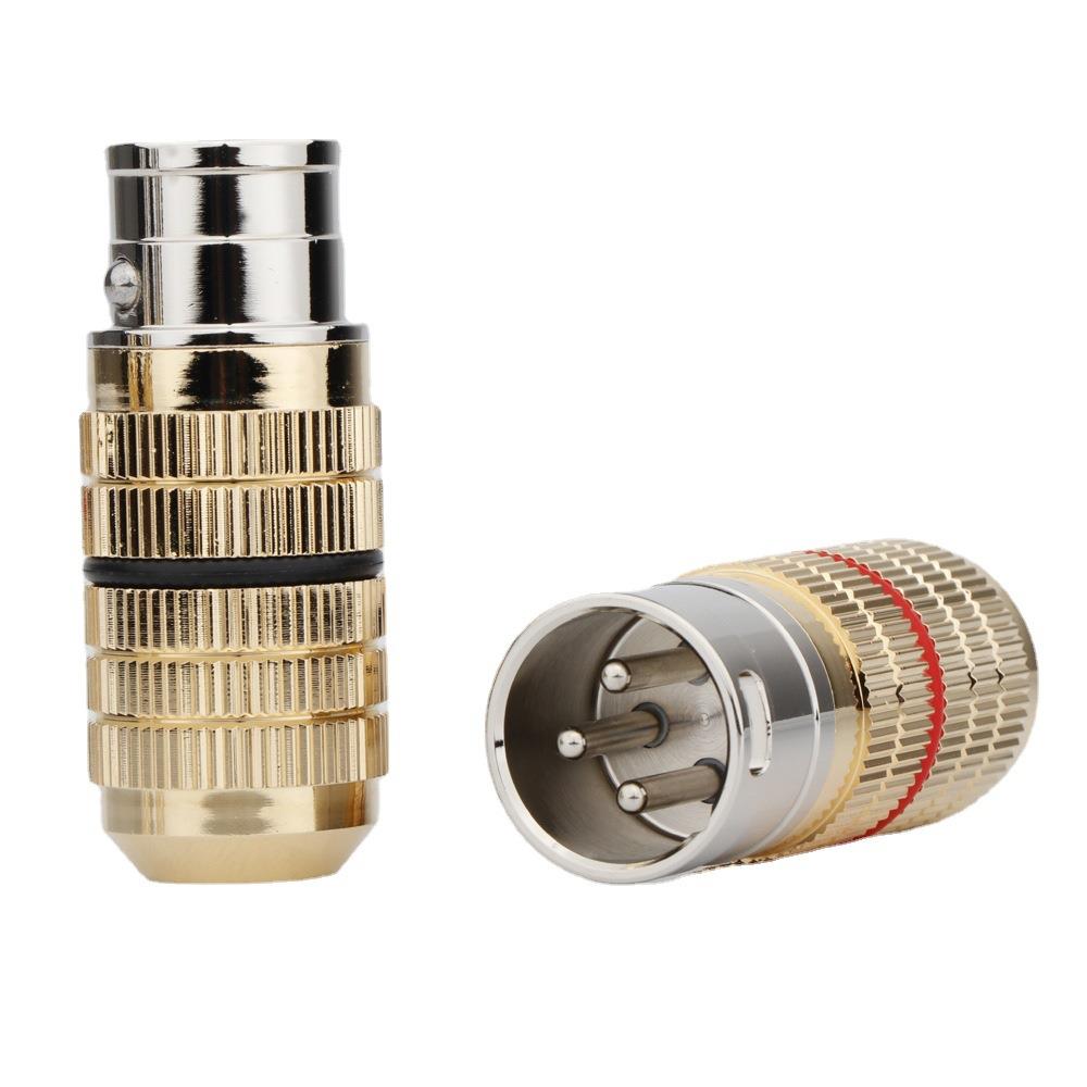 PreffairCGMXLR平衡线公插头母插头三芯卡农头XLR插头