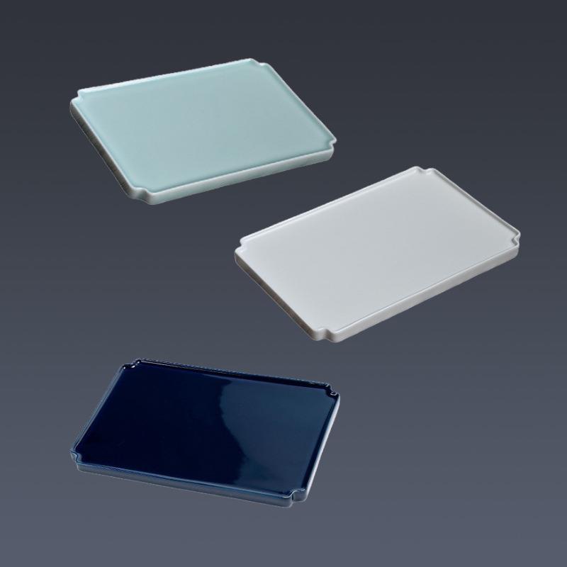 白瓷青瓷陶瓷壶承壶托功夫茶具配件茶艺培训干泡台简约点心水果盘