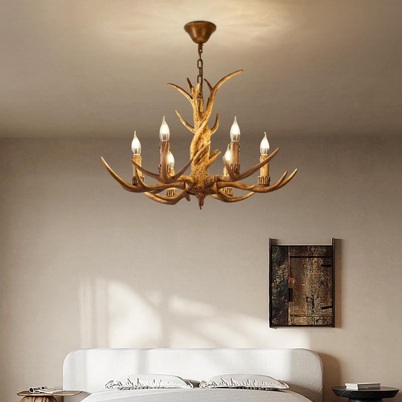 鹿角灯网咖复古工业风吊灯餐厅酒吧清吧民宿装饰吊灯火铞店吊灯