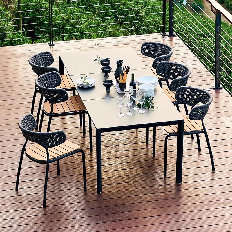 户外休闲桌椅庭院别墅小院绳编沙发单人藤椅民宿室外花园露台家具