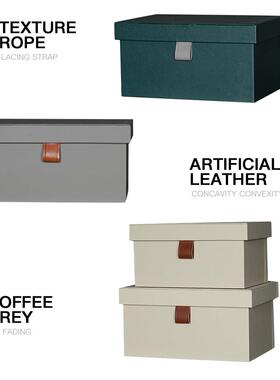 样板间装饰盒饰品衣柜软饰家居收纳盒皮革收纳盒衣帽间展示盒