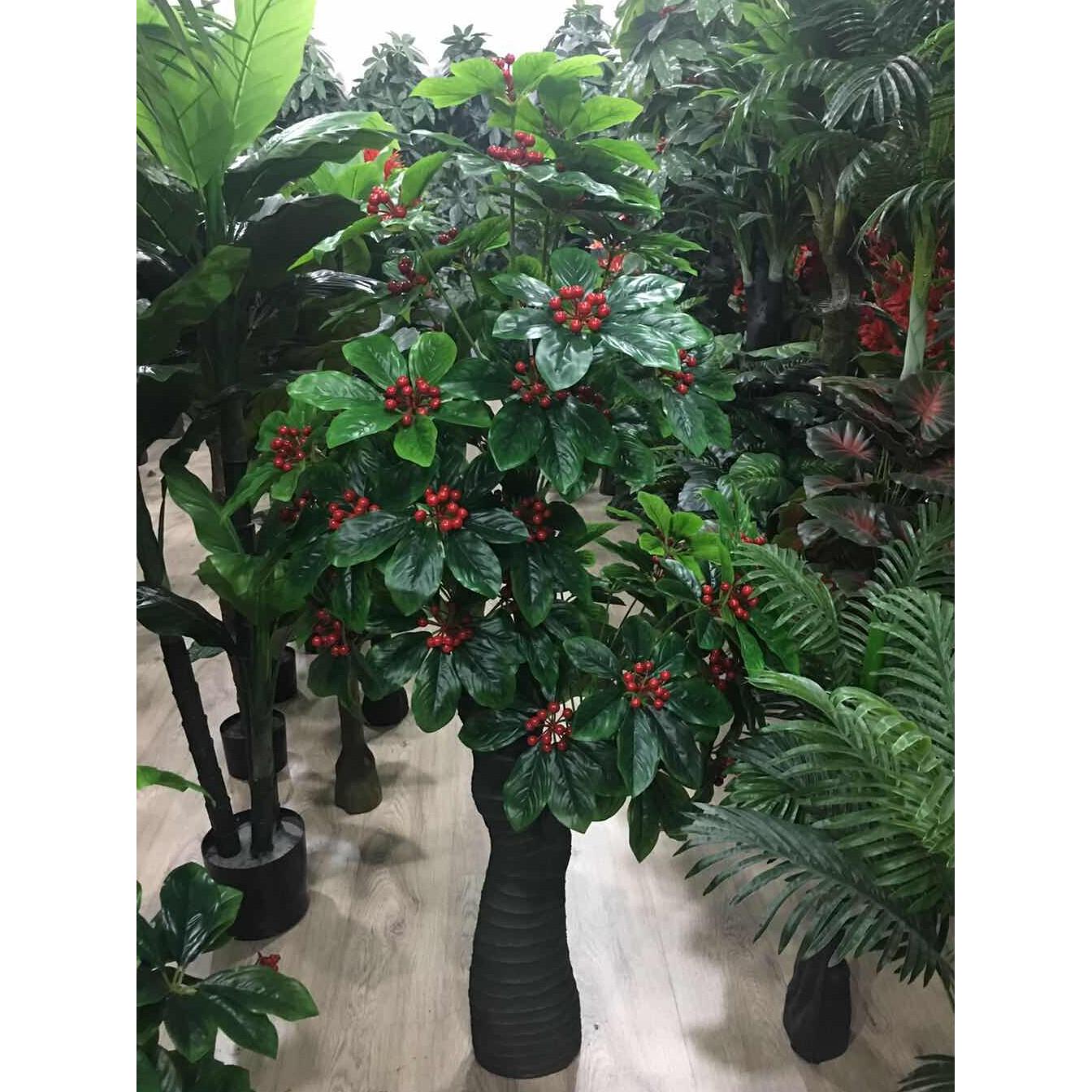 采购产品假花,模拟钱树装饰植物,室内假盆栽植物,客厅花,大型