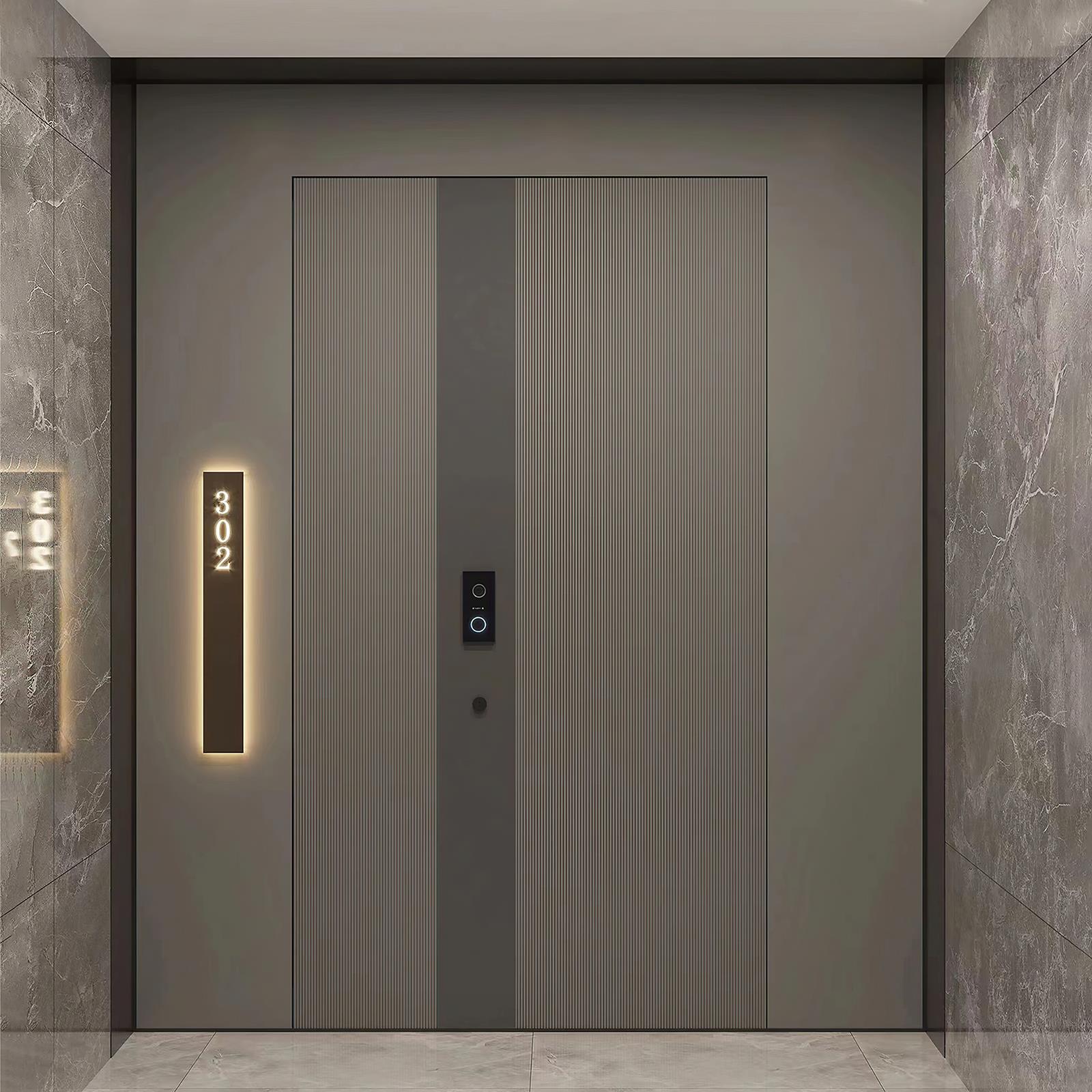 一门一景入户门子母门铸铝门农村自建房大门防盗门进户门铜门定制