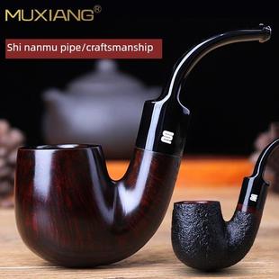 进口Briar木烟斗男士 传统过滤器专用吸烟 手工匈牙利弯管实木老式