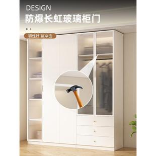 实木衣柜家用卧室儿童带抽屉柜子储物柜轻奢一门到顶大衣橱定制柜