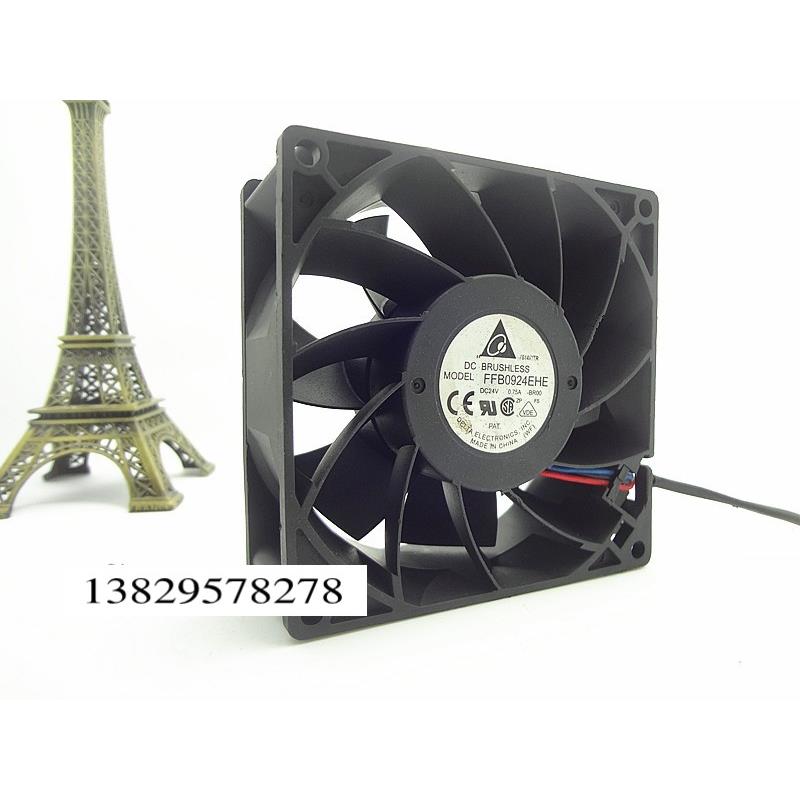 台达 FFB0924EHE 24V 0.75A 9038 9CM/厘米 双滚珠变频器散热风扇