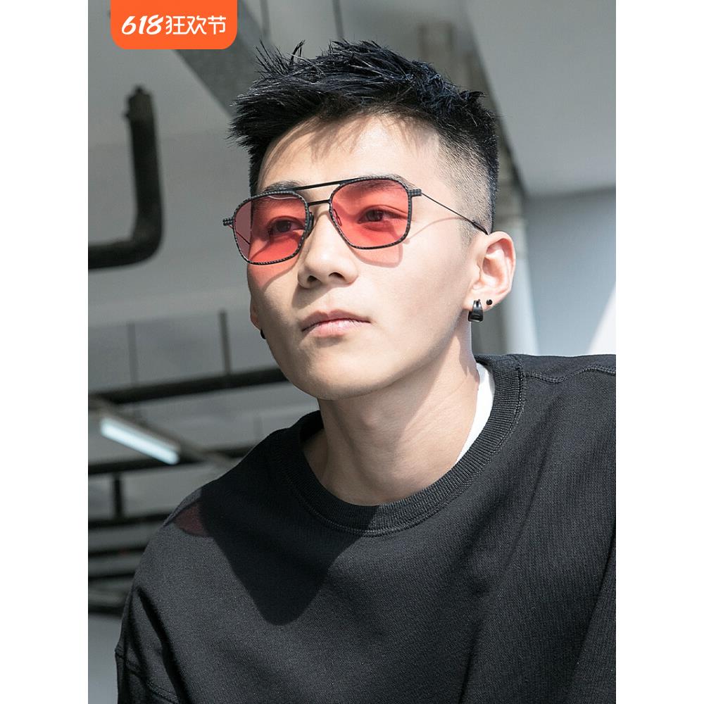 enson9碳纤维超轻夜视偏光太阳镜 时尚简约黑框墨镜飞行员潮眼镜