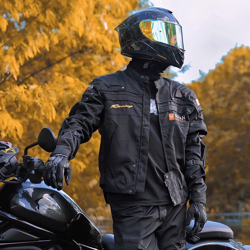 杜汉摩托车骑行服冬季套装防摔赛车服夏季机车防水拉力服防风保暖