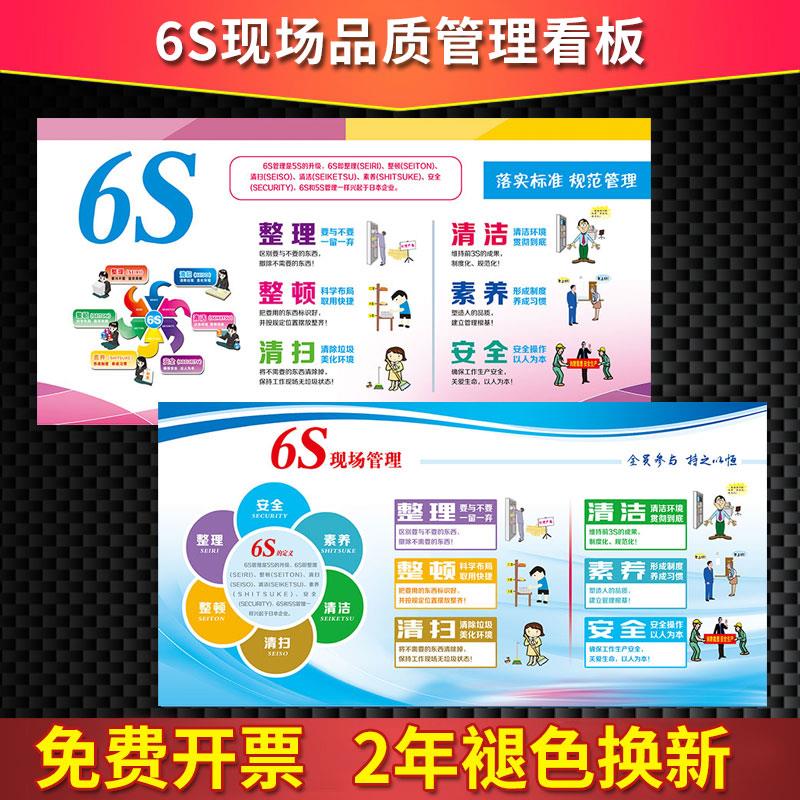 6s宣传标语车间管理标识牌看板宣传画公司企业安全生产质量品质管