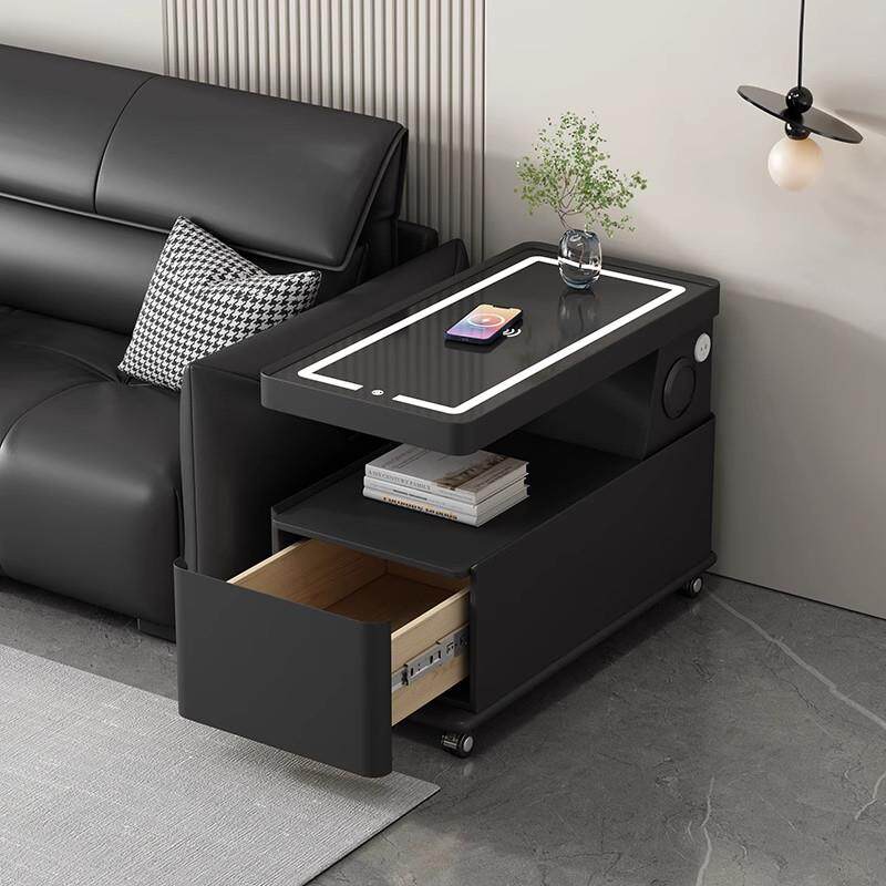 可移动茶几小户型现代简约边柜轻奢客厅意式极简新款沙发边几推车