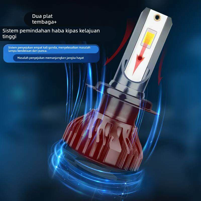 雪佛兰乐驰专用汽车LED前大灯超高亮远近光一体H4灯泡改装配件