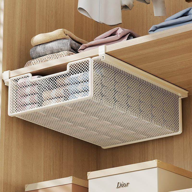 衣柜下抽屉式挂篮铁艺衣服收纳分层架家用挂式省空间衣物整理隔板,住宅家具,搁板/置物架/家用陈列架,淘宝优惠券,粉丝福利购,淘宝优惠卷