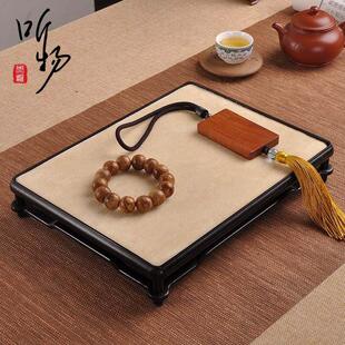 红木底座长方形奇石玉器摆件佛像花瓶花盆茶壶小盆景明式木质托架