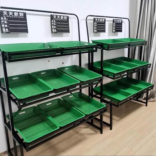 水果店货架展示架果蔬架加厚卖菜果摆放架多功能超市水果货架网红