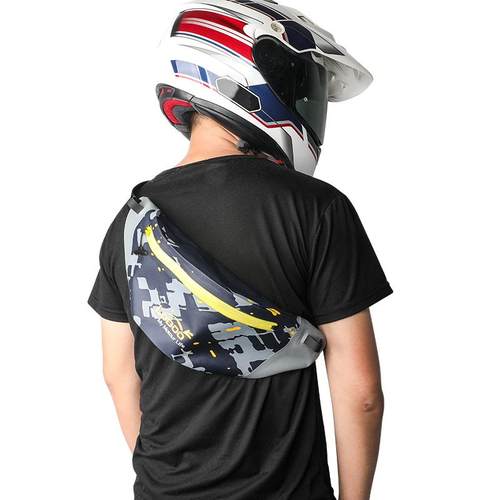 LOBOO萝卜摩托车骑行腰包 防水骑士包机车摩旅装备骑行单肩斜跨包