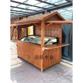 木质烧鸟摆摊车防腐木花车手推小吃摊位售卖餐车展示柜彷古售货车