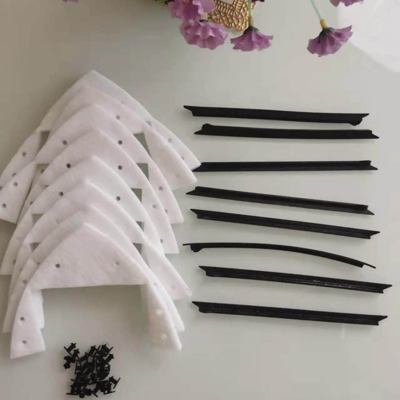 清洁布胶条卡扣皮条擦三角形玻璃擦配件玻璃器刮水条擦拭布皮条