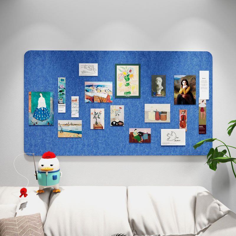 彩色毛毡板墙贴作品展示留言板文化墙装饰吸音软木板照片墙背景墙