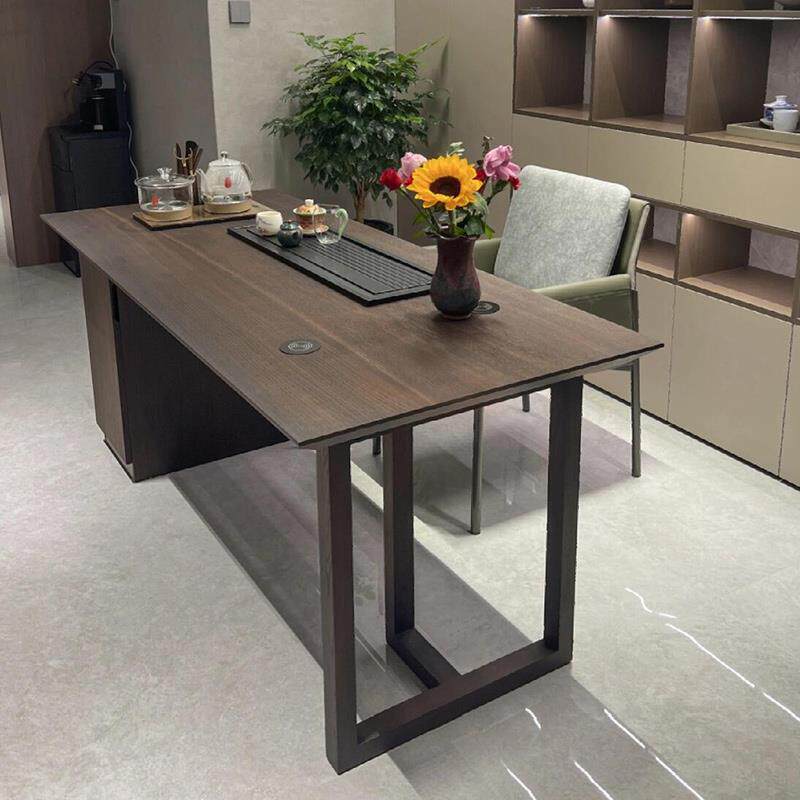 新中式办公室实木茶台茶桌2025新款高端功夫茶台干泡台现代简约