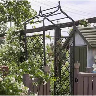 铁艺拱门花架拱形月季爬藤架户外花园庭院门别墅攀爬铁线莲装饰架