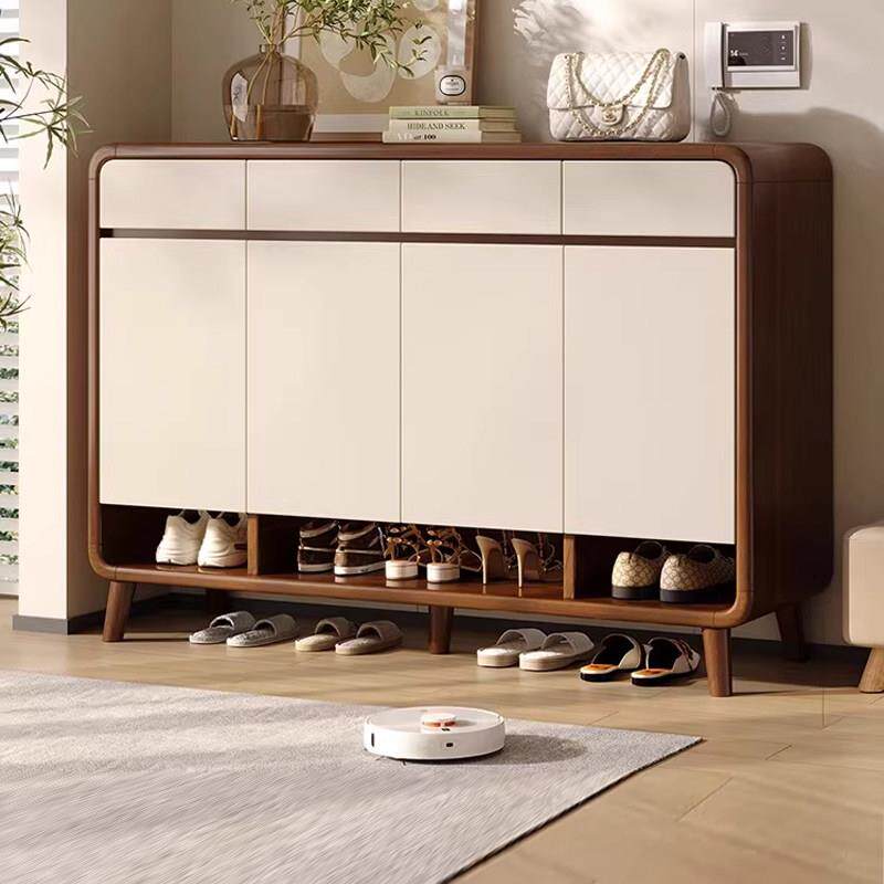 实木圆角鞋柜家用门口入户收纳一体靠墙室内玄关楼道走廊2025爆款
