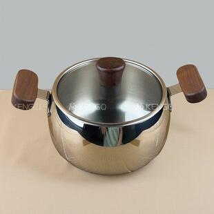 【出口德国】316不锈钢奶锅电磁炉婴儿宝宝辅食热奶锅双耳小汤锅