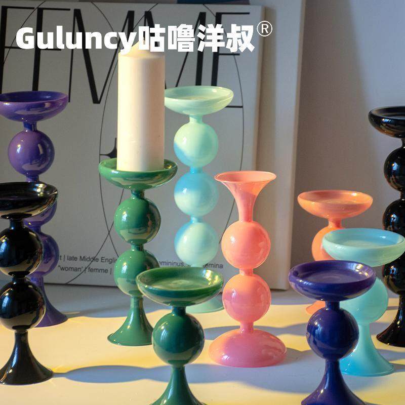 高级感氛围感复古法式罗马柱玻璃烛台简约现代花瓶双用设计ins风,家居饰品,桌面摆件,淘宝优惠券,粉丝福利购,淘宝优惠卷