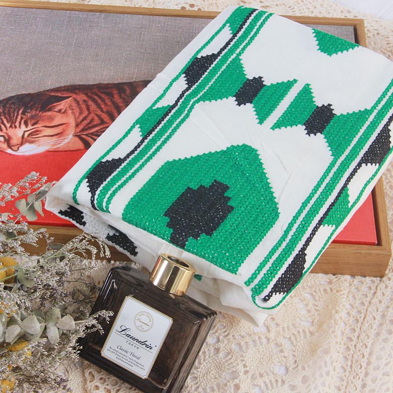 复古床品出口尾单重工刺绣棉麻单人床单厚实柔软做桌布铺沙发盖巾