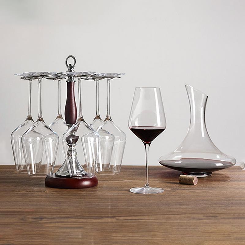 德国LESTEL欧式奢华高档水晶红酒杯杯子家用勃艮第醒酒器杯架套装