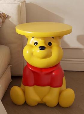 维尼熊噗噗茶几迎宾大型客厅电视柜沙发旁落地托盘乔迁新婚礼物