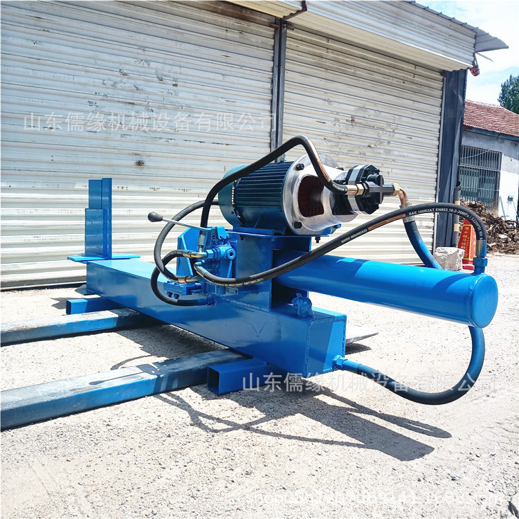 大型电动液压劈柴机 一字刀耐用皮实破木机 加厚板材卧式劈木机