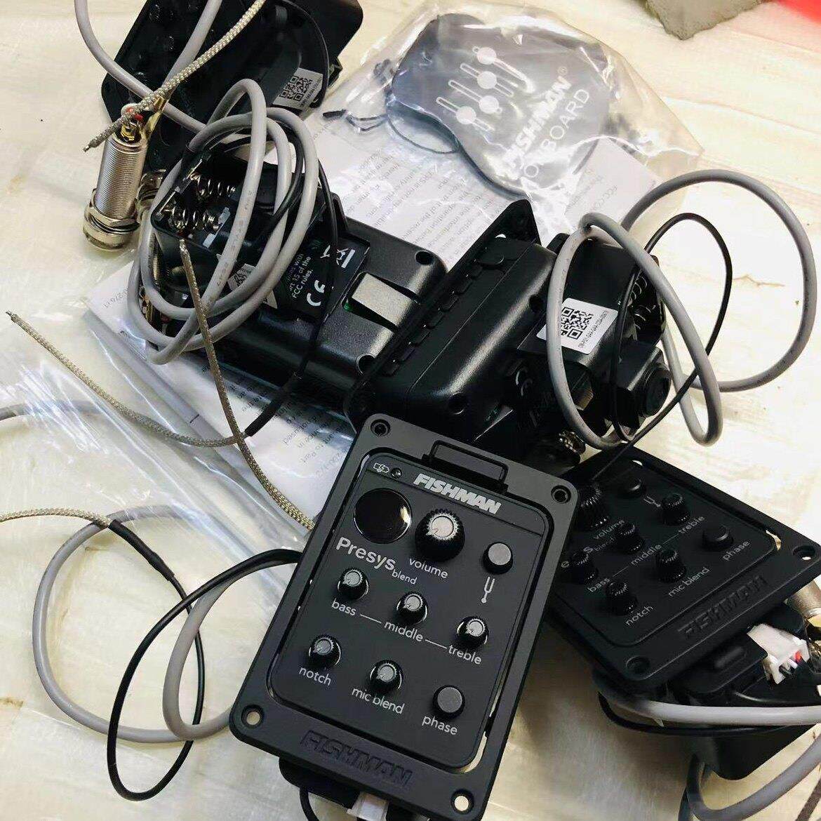 正品美产渔夫301打板电箱拾音器 拾音器民谣木吉他电箱EQ拾音器