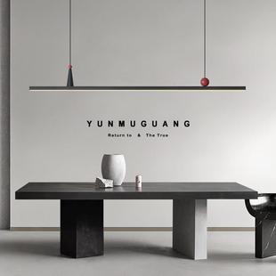 餐厅灯2025年新款高级感长条岛台吊灯意式极简家用一字吧台餐桌灯