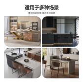 中岛台滑轨开放餐桌岛台伸缩吧台平移导轨底装 推拉轨道桌面延伸