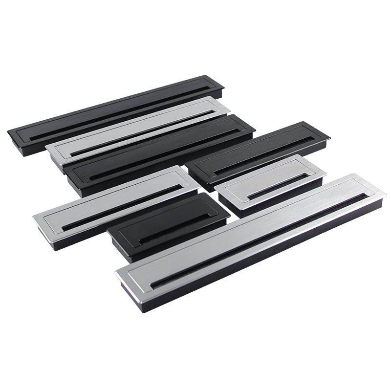 桌面铝合金缓冲静音穿线盒电视柜线孔盖板电脑书桌过线毛刷装饰盖,基础建材,线孔盖,淘宝优惠券,粉丝福利购,淘宝优惠卷