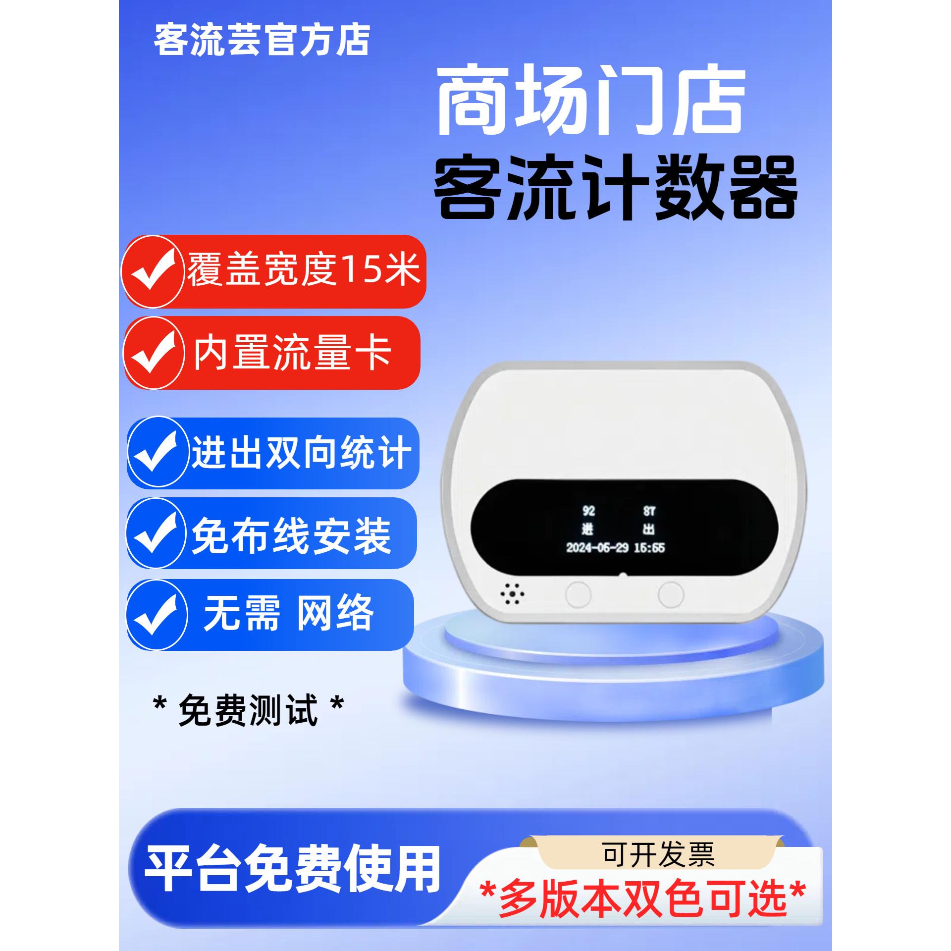 智能红外感应客流计数器人流进出统计门店商场图书馆客流量车流量