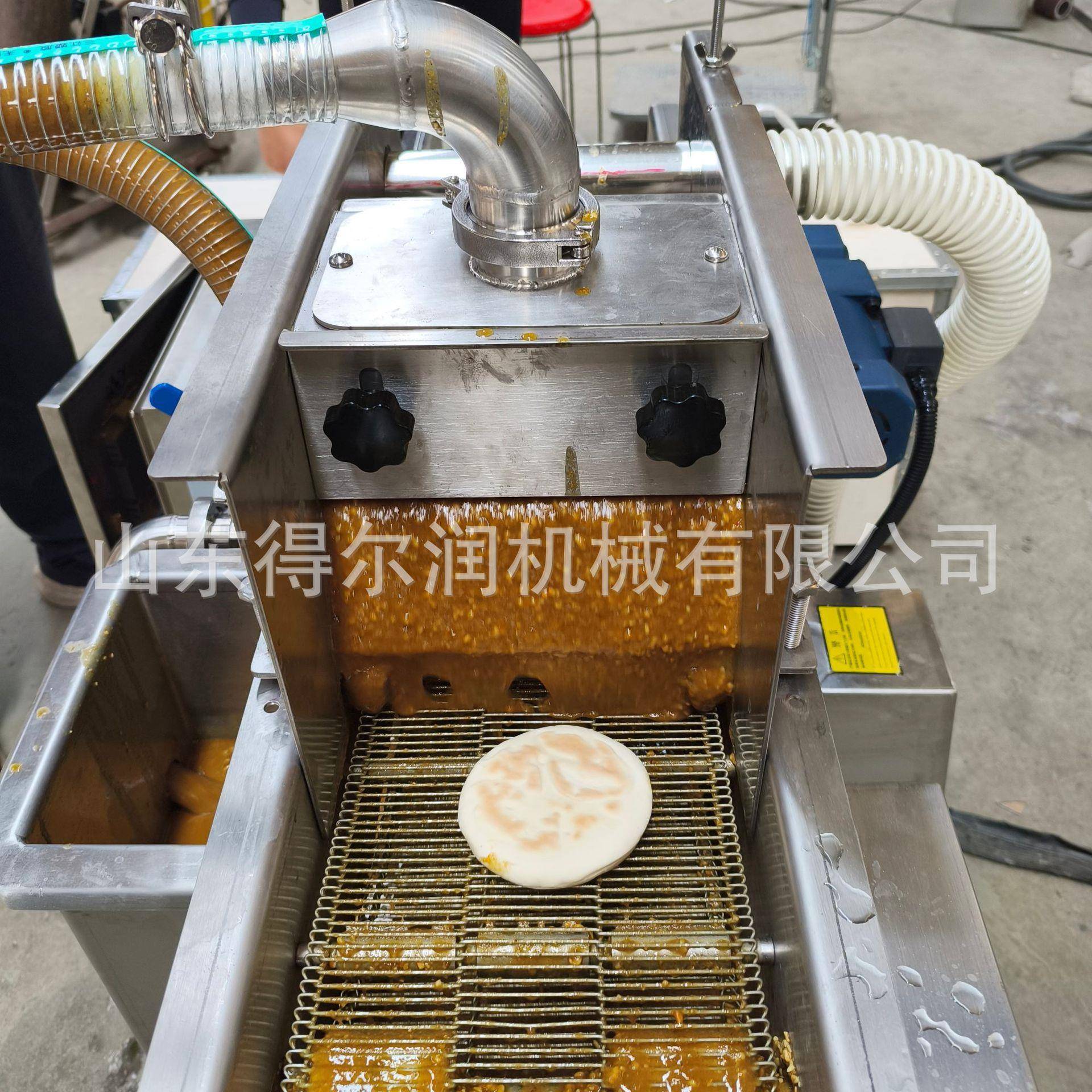 饼干花生碎上浆机可加坚果碎淋浆机双面裹涂均匀带加热保温